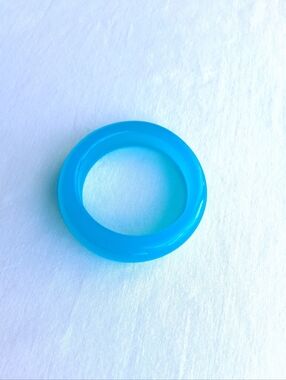 Bracelet Bangle Chunky Blue Acrylic